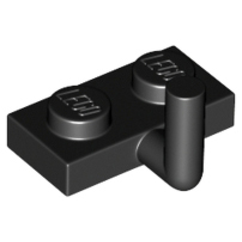 Plaat, Aangepast 1x2 met opstaande pin Black